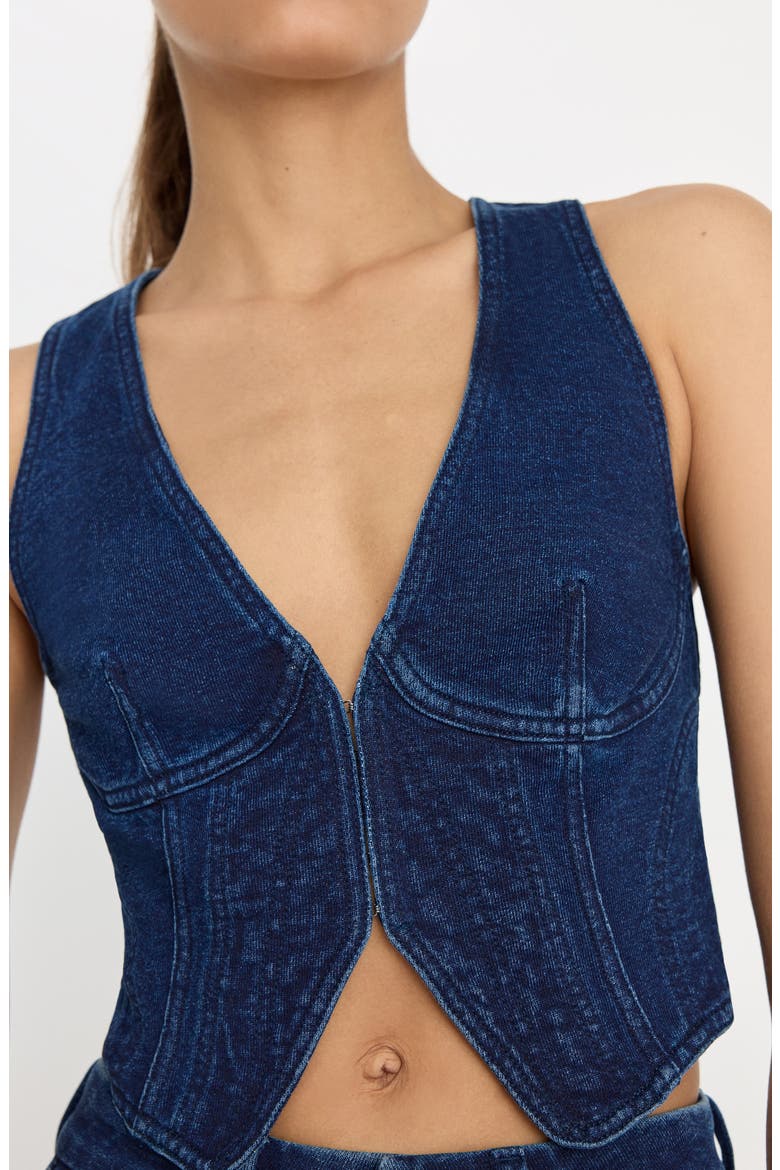 Jeanius French Terry Vest, Alternate, color, INDIGO377