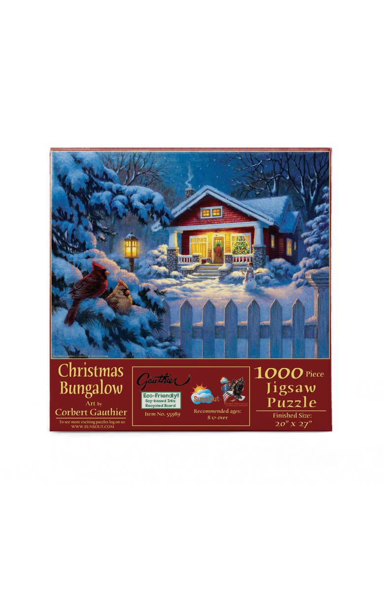 Sunsout Christmas Bungalow 1000 piece Jigsaw Puzzle for Adults, Alternate, color, Multicolor