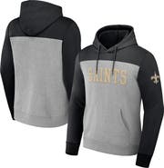 NFL X DARIUS RUCKER Men's NFL x Darius Rucker Collection by Fanatics Heather Gray New Orleans Saints Color Blocked Pullover Hoodie