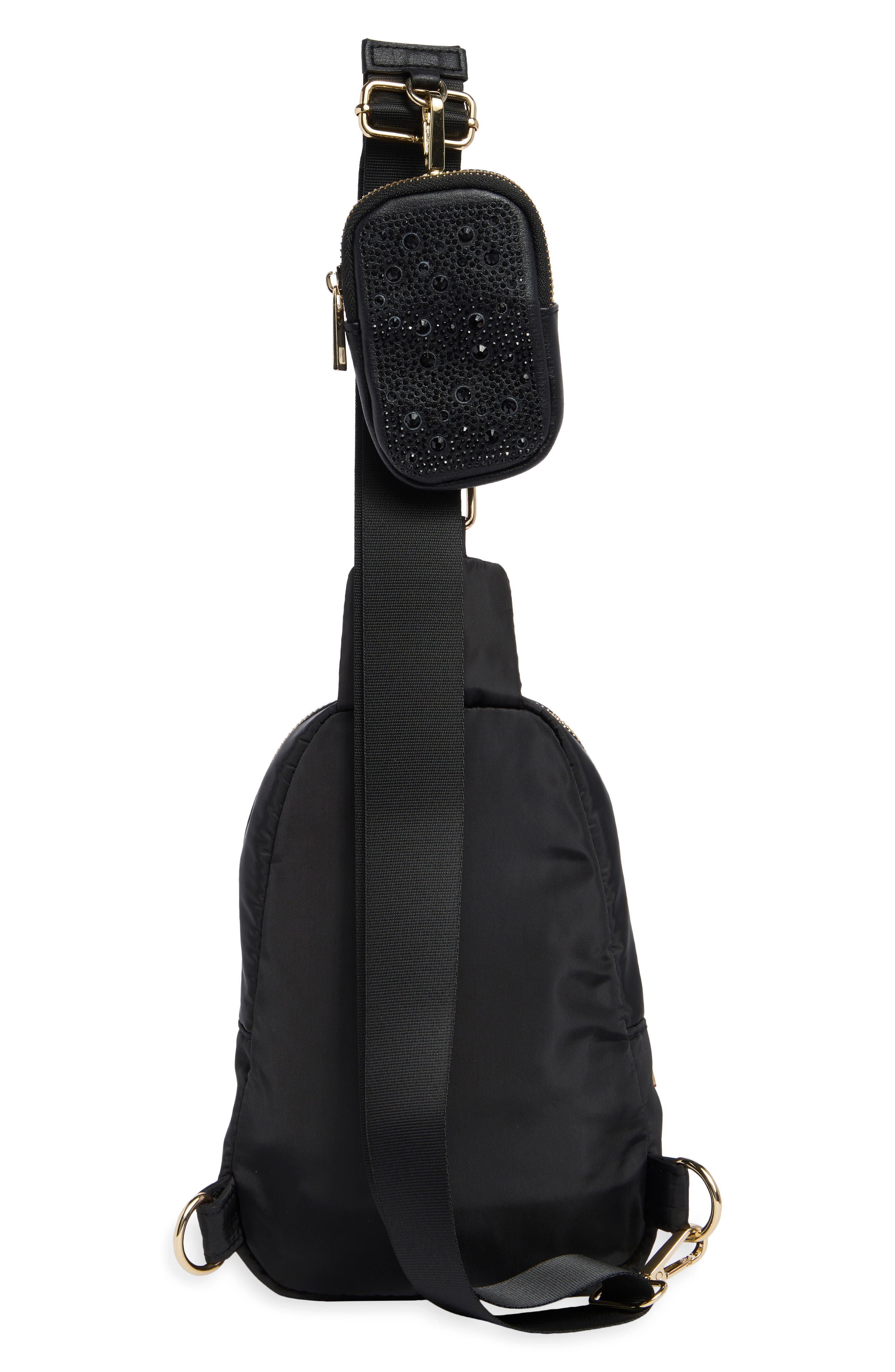 Nylon Sling Bag, Alternate, color, BLACK