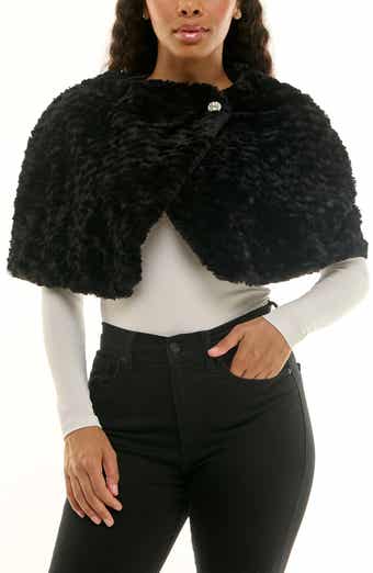 Nina Leonard Faux Fur Bolero
