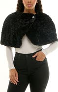 Nina Leonard Faux Fur Bolero
