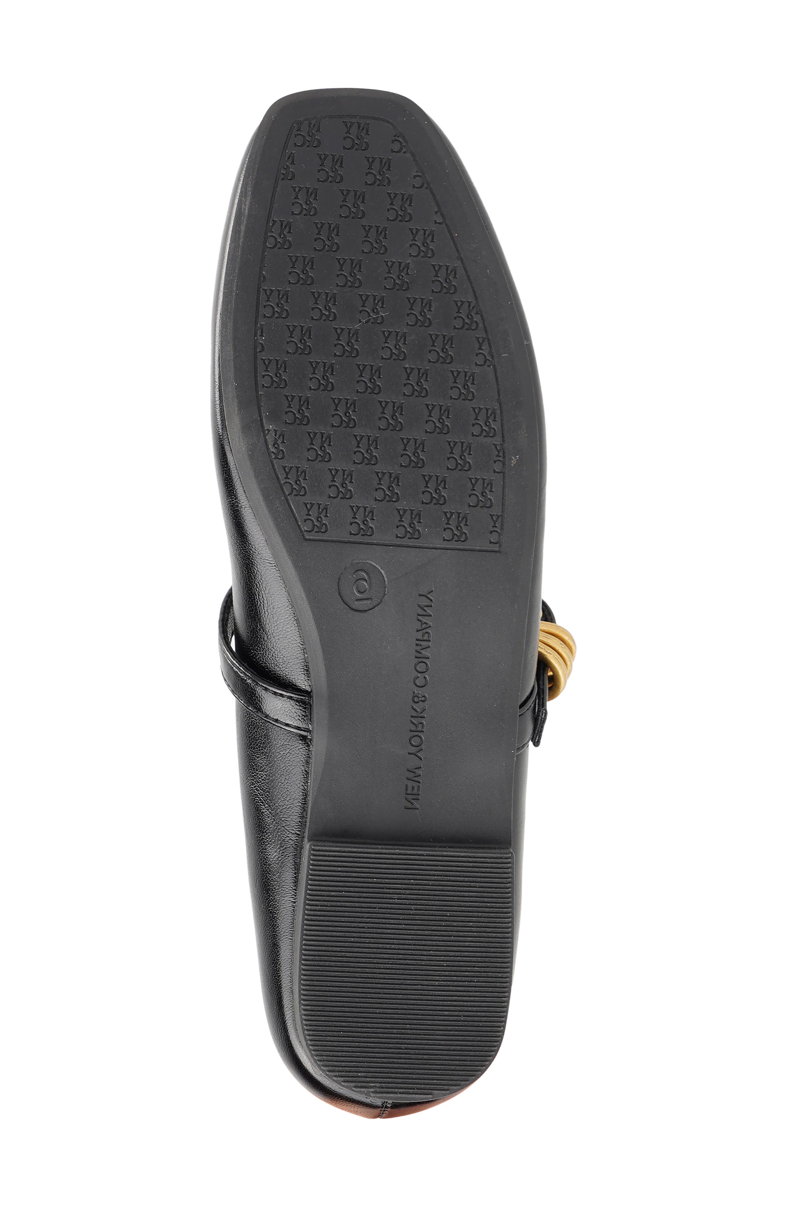 Laraine Faux Leather Mary Jane Flat, Alternate, color, BLACK
