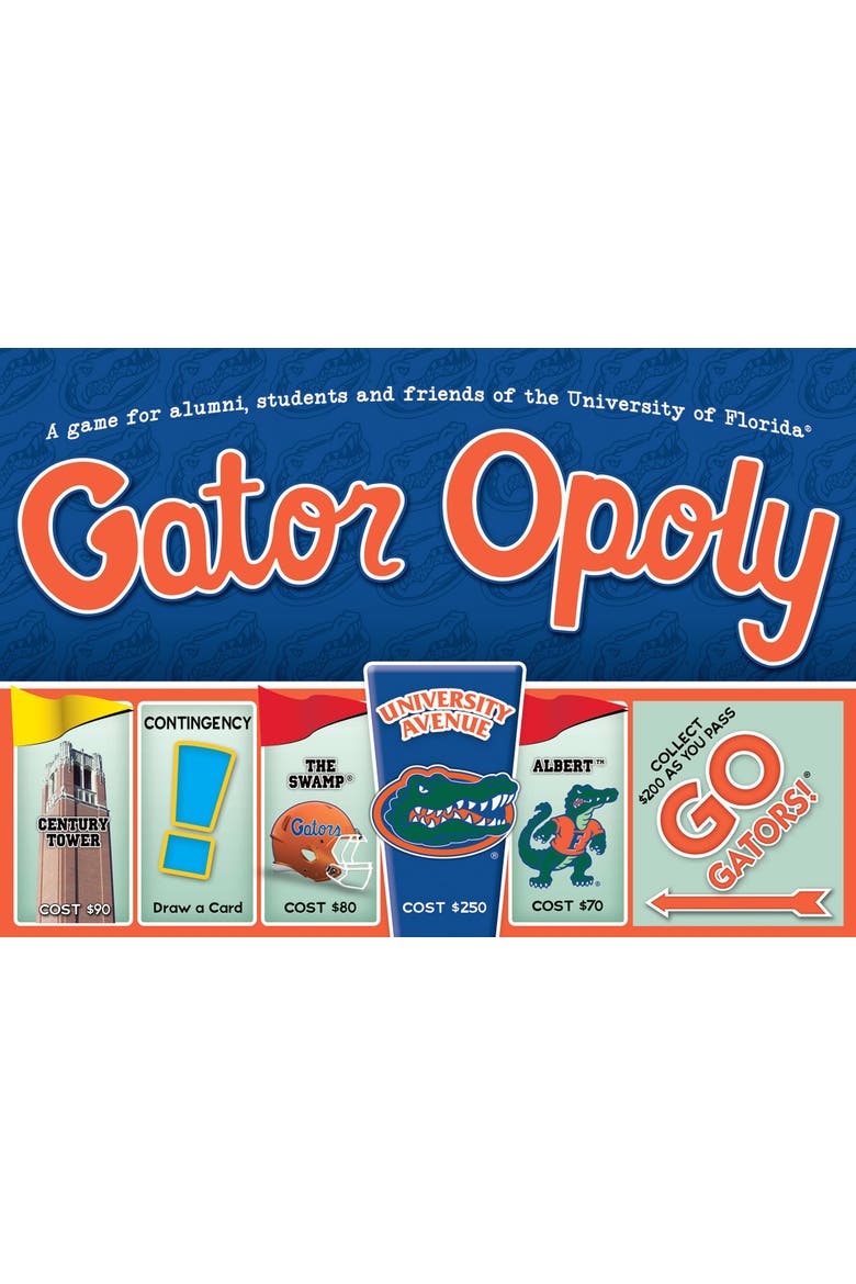 University of Florida Gator Opoly Monopoly Board Game, Alternate, color, Multicolored