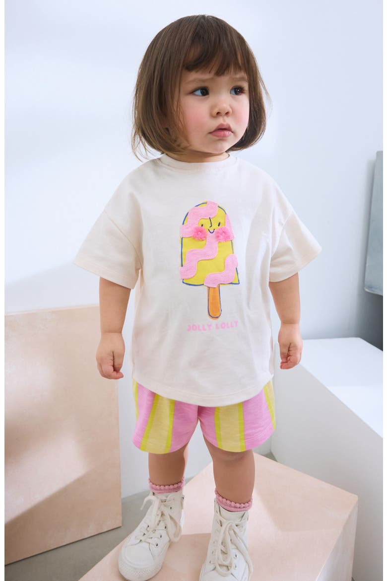 Kids' Lolly T-Shirt & Shorts Set, Alternate, color, YELLOW