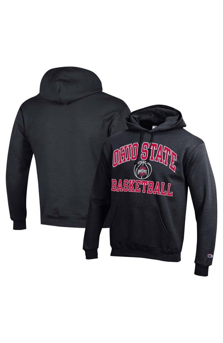 Champion Men's Champion Black Ohio State Buckeyes Basketball Icon Powerblend Pullover Hoodie, Main, color, Black