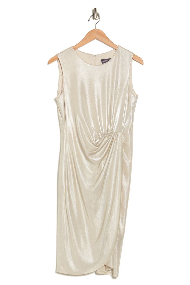 Sleeveless Asymmetric Dress, Alternate, color, CHAMSILVER