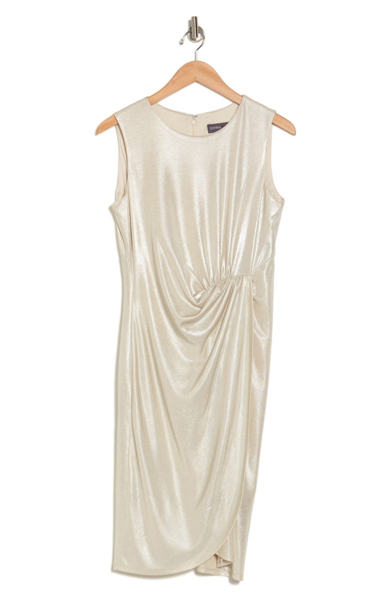 Julia Jordan Sleeveless Asymmetric Dress, Alternate, color, Chamsilver