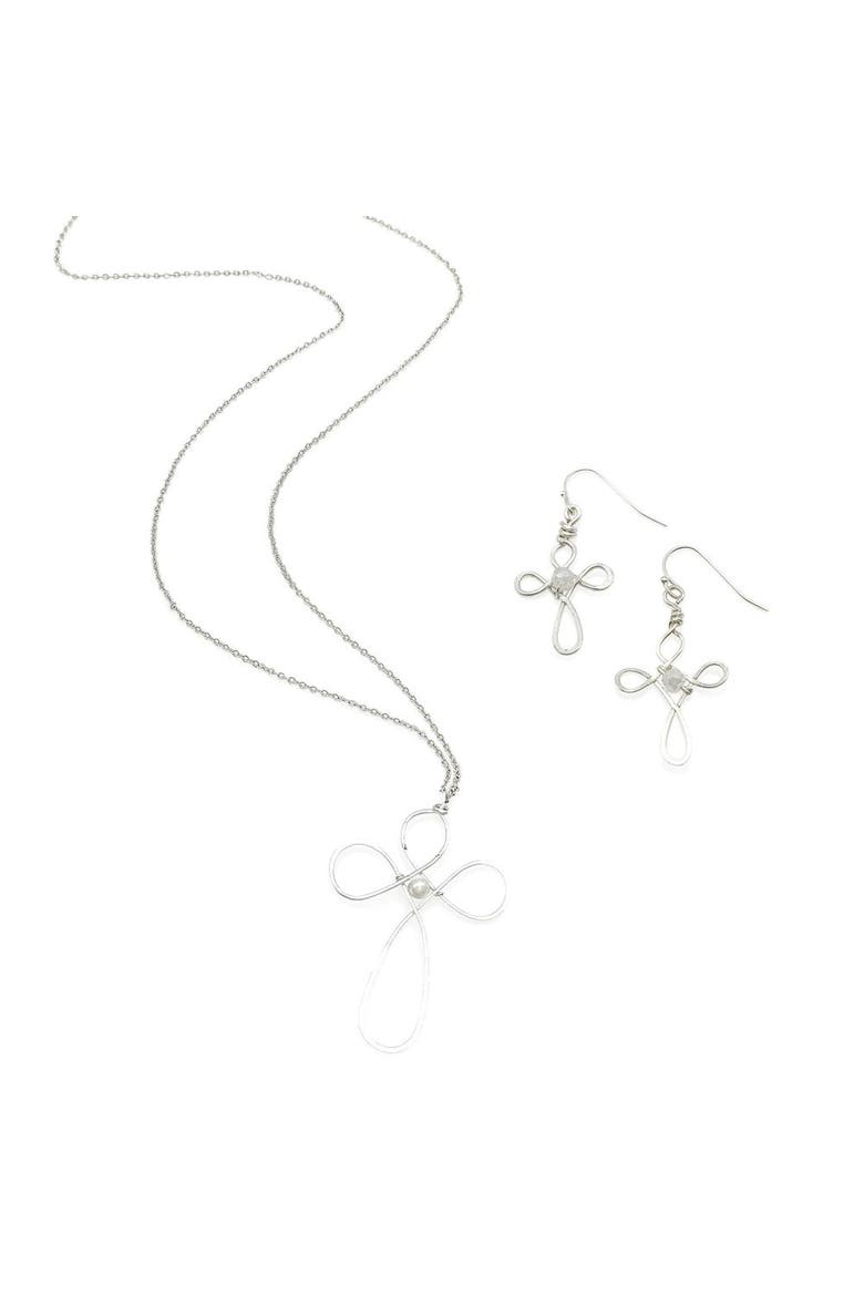 Believe Necklace, Alternate, color, Silver