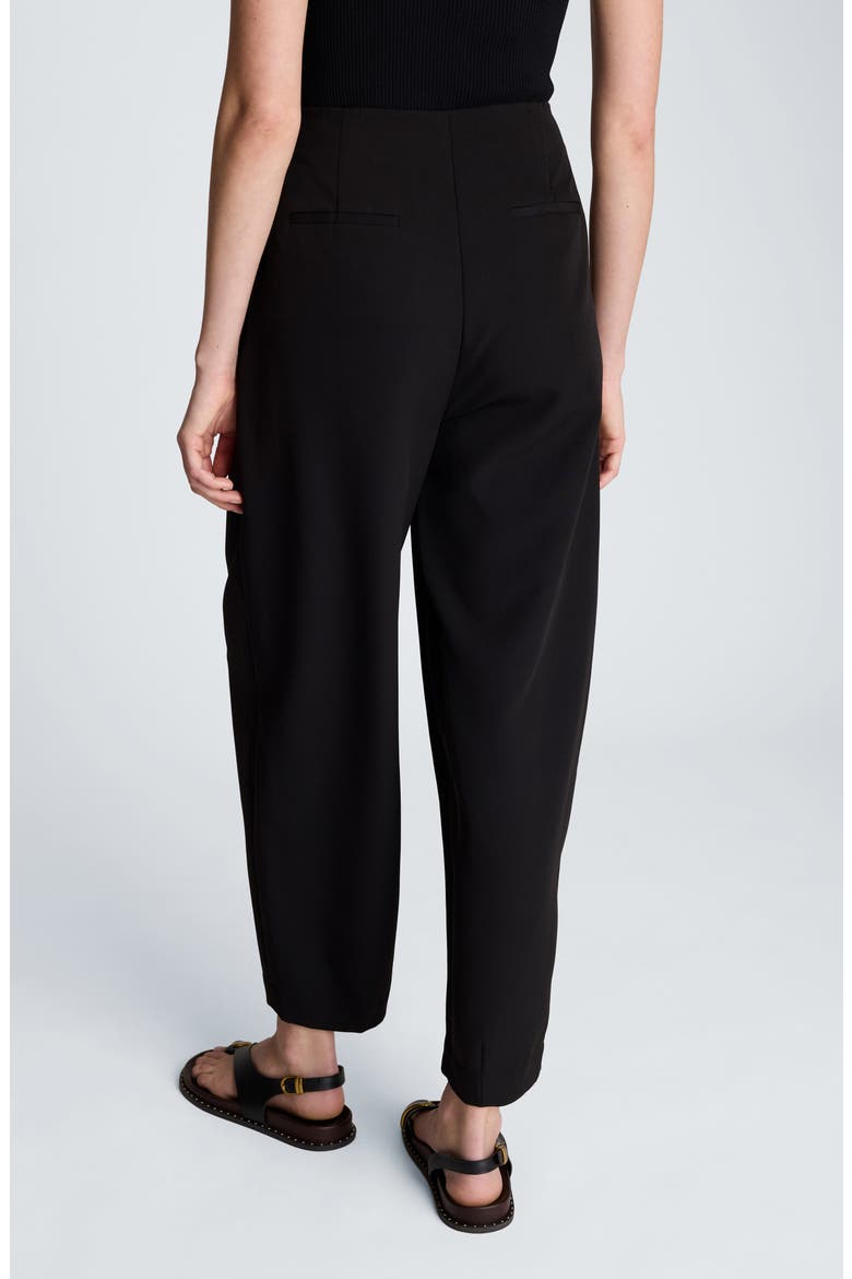 Pleat Tapered Leg Pants, Alternate, color, BLACK