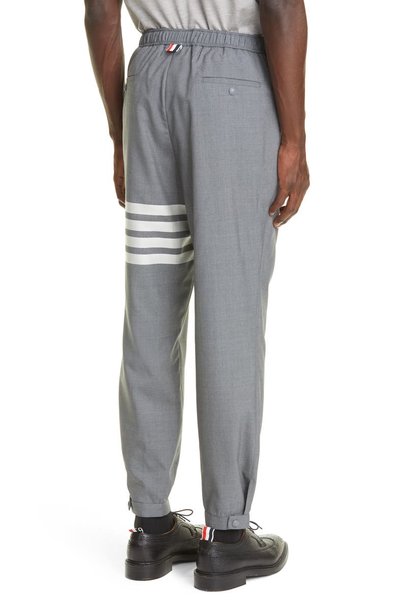 Thom Browne 4-Bar Wool Track Pants, Alternate, color, Med Grey