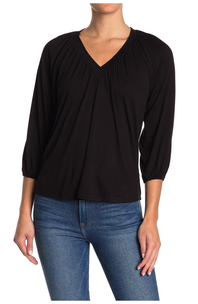 Bobeau V-Neck Knit Top, Main, color, 