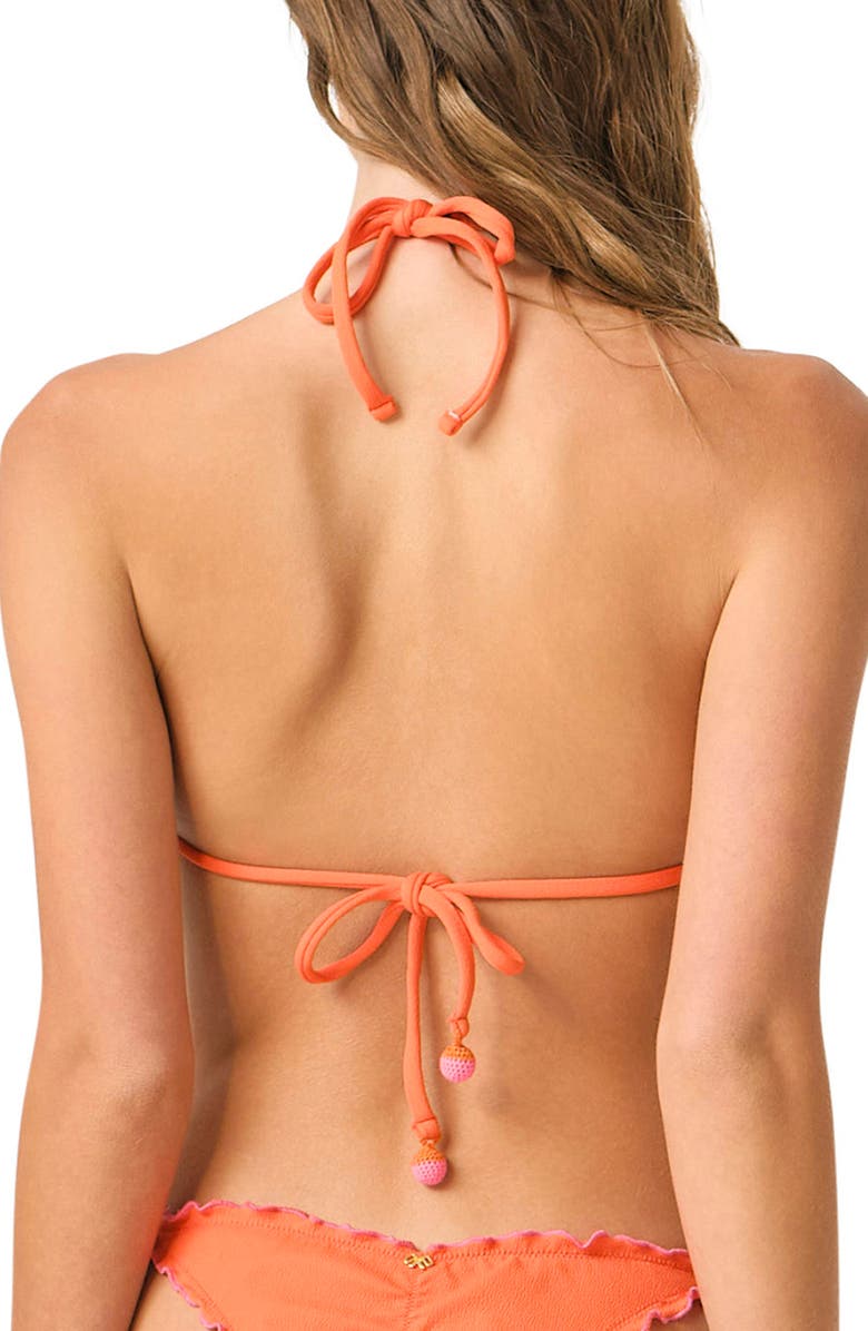 PQ SWIM Lettuce Edge Triangle Bikini Top, Alternate, color, 