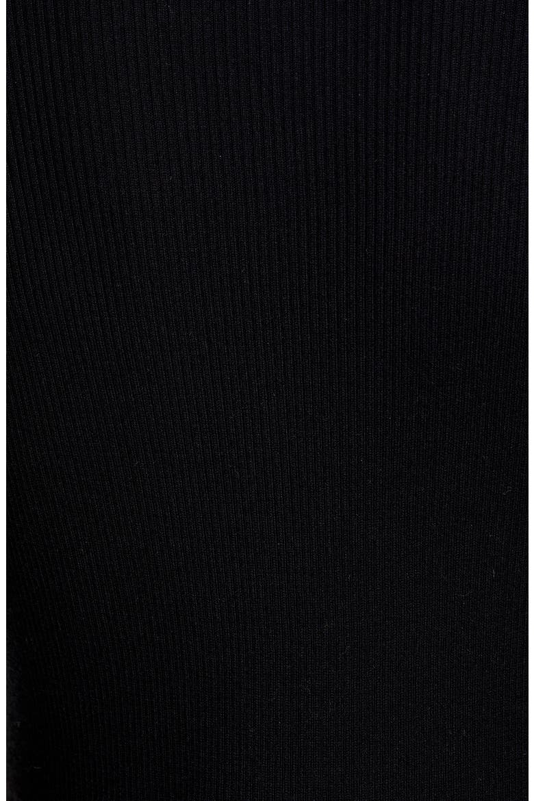 Contrast Trim Wool Blend Midi Sweater Dress, Alternate, color, BLACK