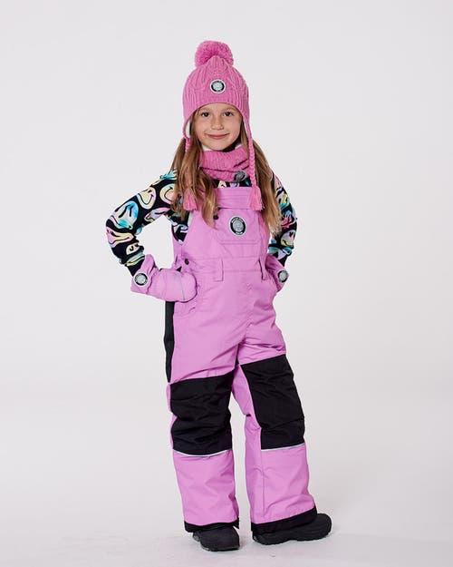Deux Par Deux Girl Solid Play Overall Snow Bib In Pink