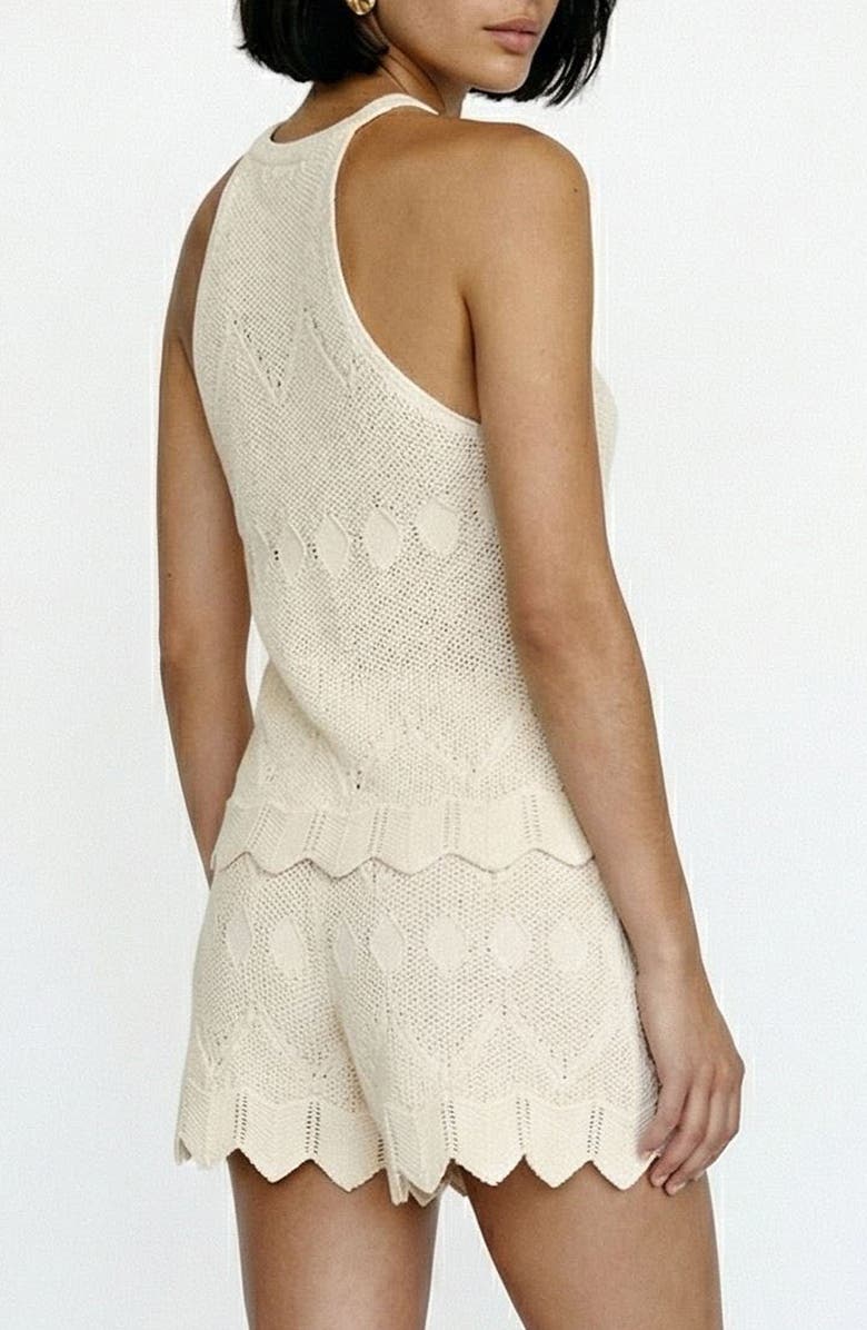 VERO MODA Seashell Sands Pointelle Knit Tank, Alternate, color, Birch