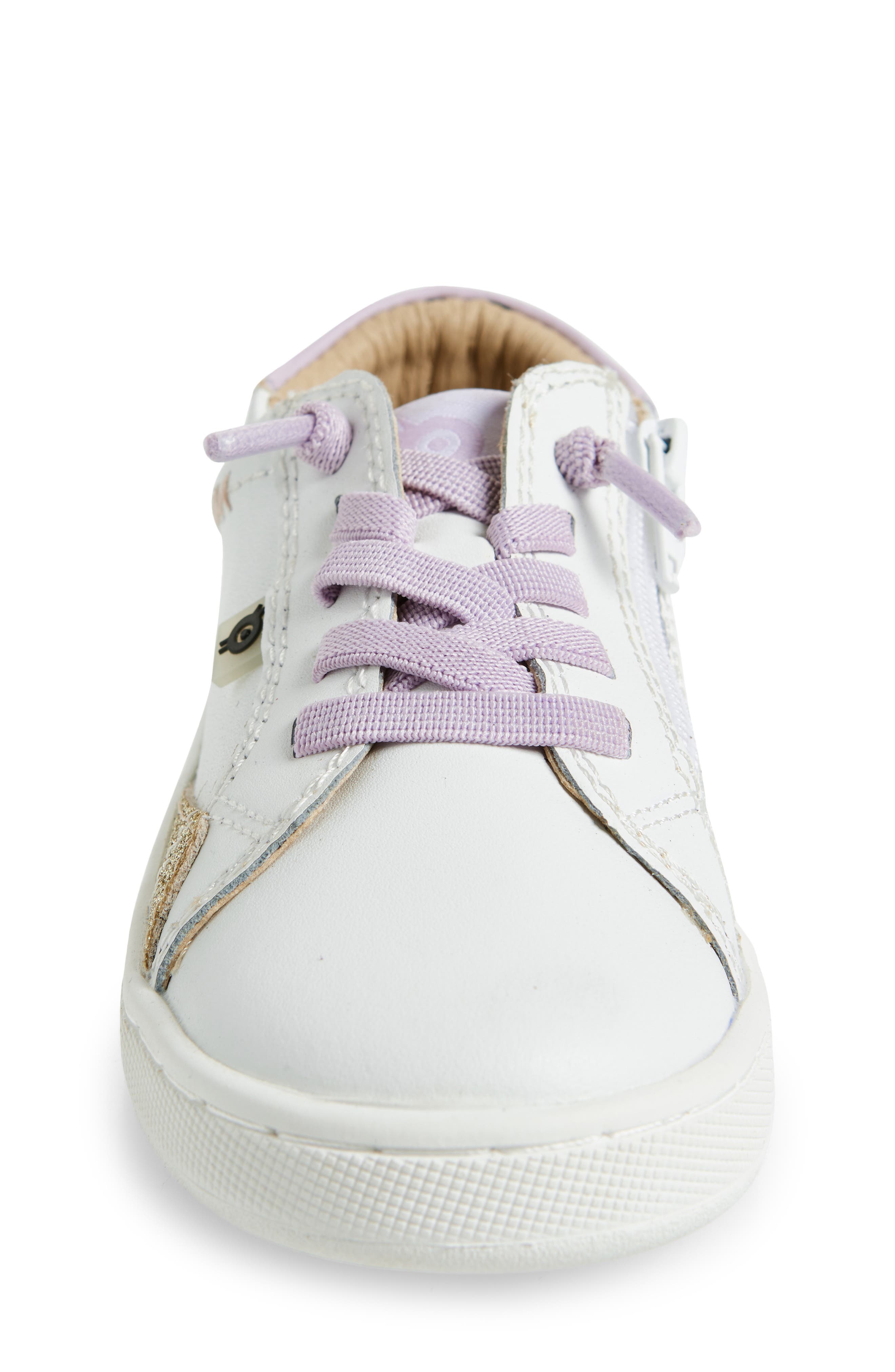 OLD SOLES Kids
 Blade Runner Sneaker, Alternate, color, Snow / Lilium / Glam Gold