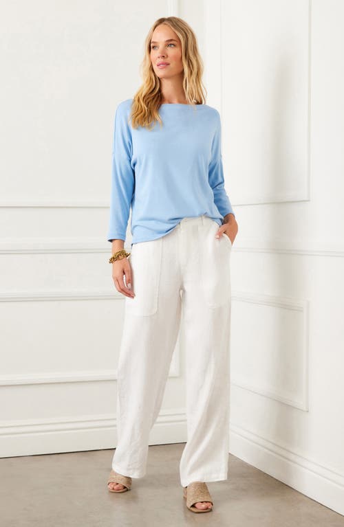 Karen Kane Patch Pocket Wide Leg Linen Pants
