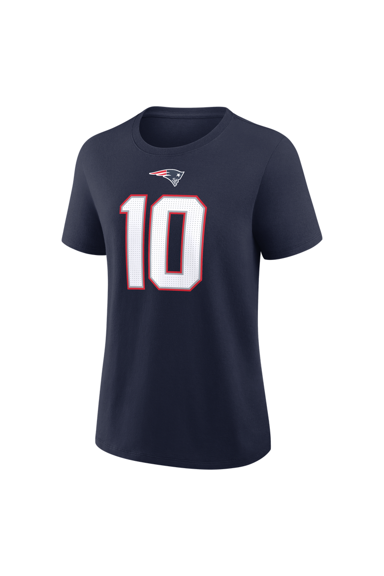 Women's Nike Drake Maye Navy New England Patriots Name & Number T-Shirt, Alternate, color, Navy