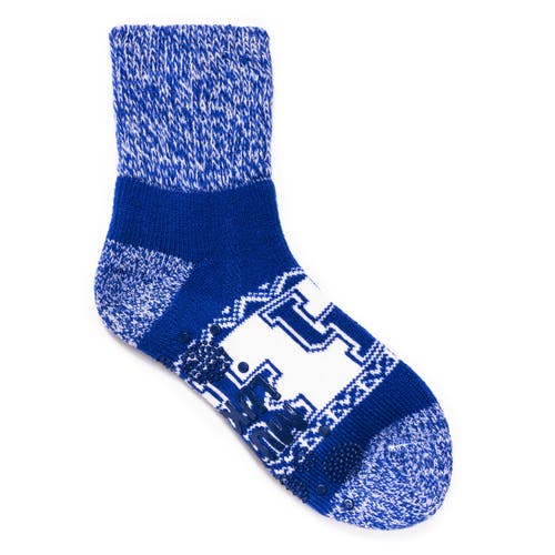 Muk Luks Gameday Unixex Short Heat Retainer Socks In Blue