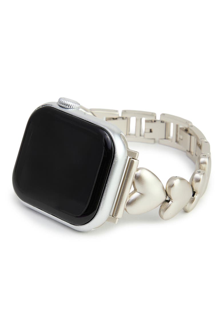 Heart Chain Apple Watch® Watchband, Main, color, SILVER