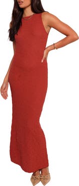 Petal & Pup Clark Texture Sleeveless Maxi Dress