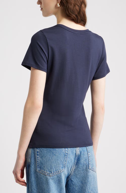 Nordstrom Pima Cotton Blend Crewneck T-shirt In Blue