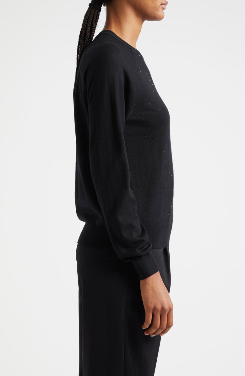 Emporio Armani Rhinestone Lightweight Wool Sweater, Alternate, color, 