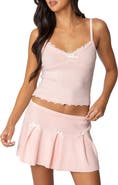 EDIKTED Lace Trim Sweater Camisole