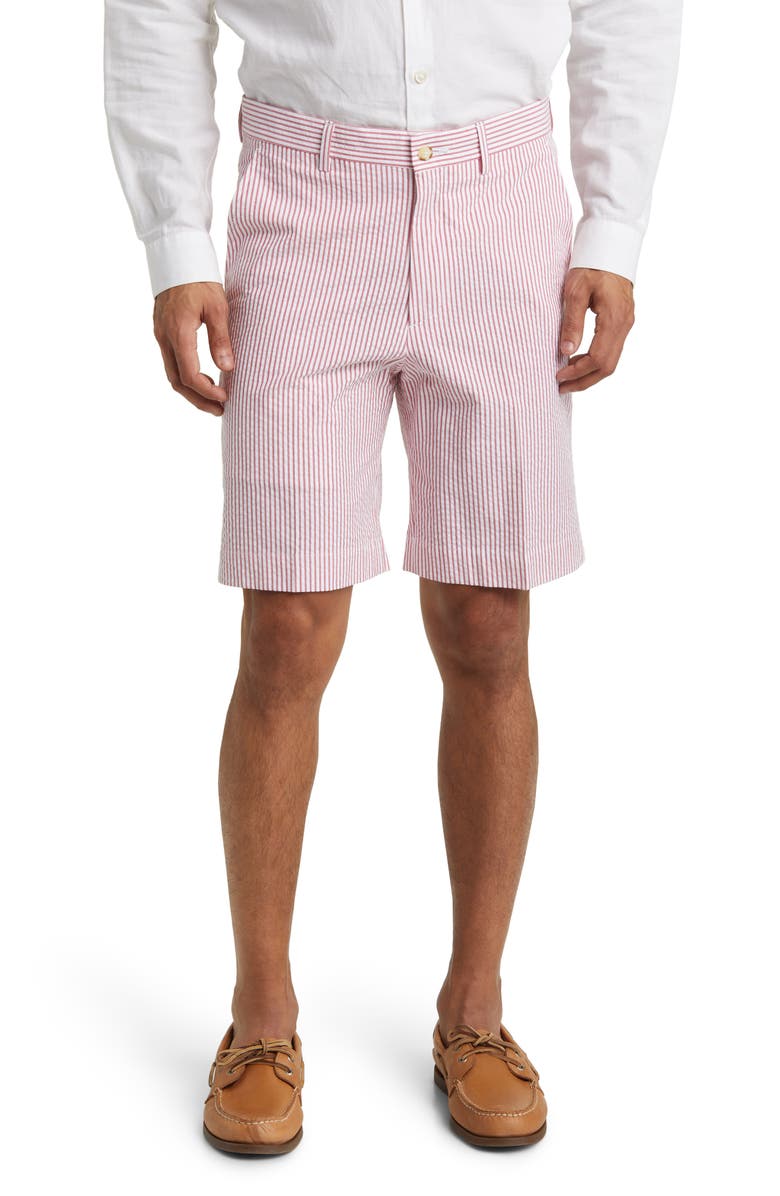 Berle Seersucker Shorts, Main, color, Red