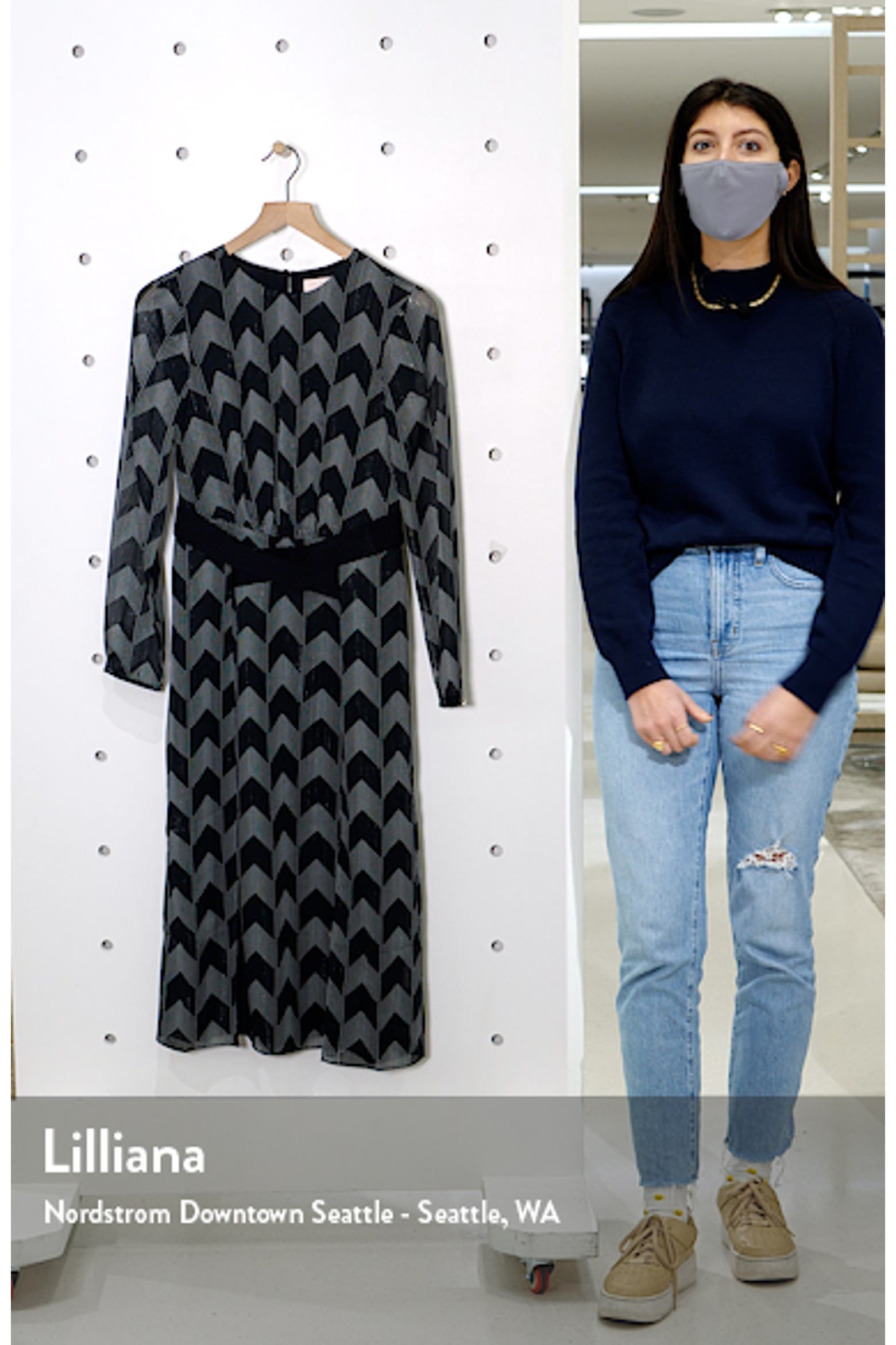 Ted Baker London Atlas Long Sleeve Midi Dress (Women) | Nordstromrack