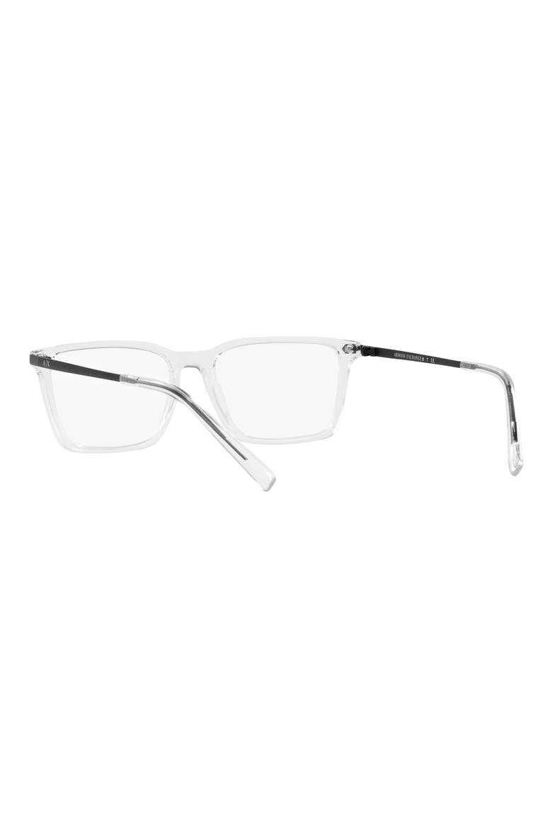 54mm Rectangle optical glasses, Alternate, color, CLEAR