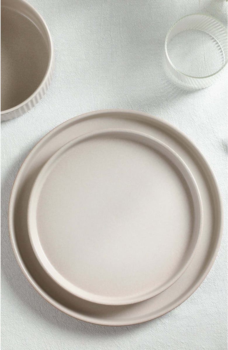 Stone Lain Haven Stoneware 4-Piece Salad Plate Set, Alternate, color, Beige