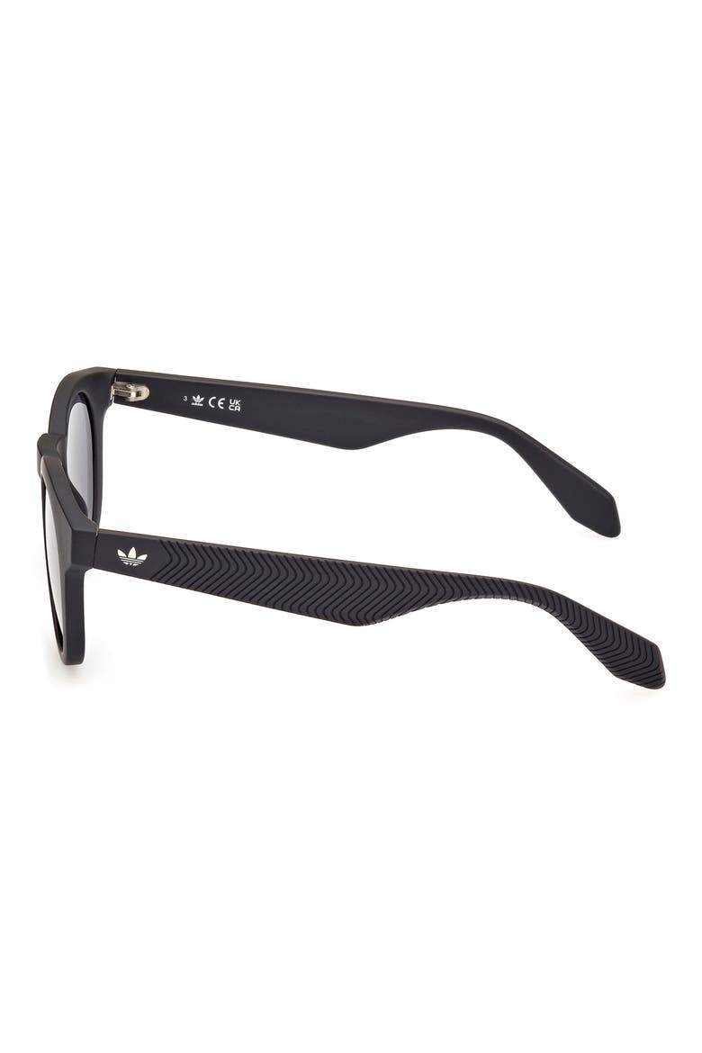 48MM Round Sunglasses, Alternate, color, MATTE BLACK / SMOKE