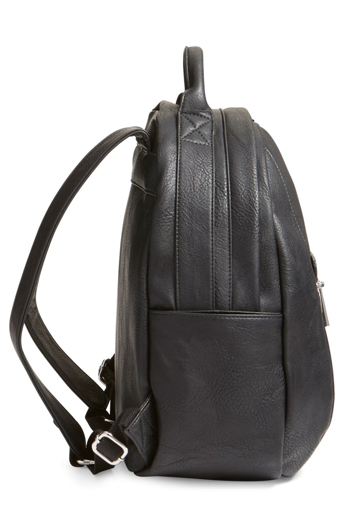 BP. Faux Leather Backpack, Alternate, color, 