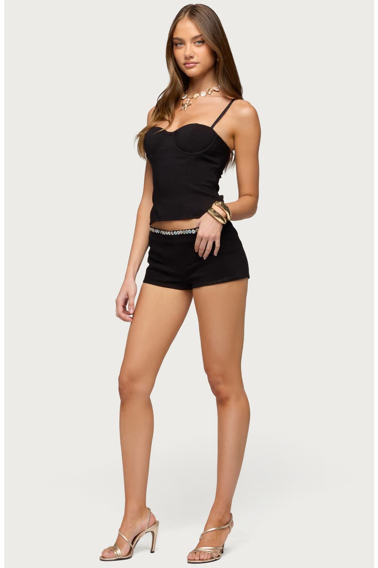 Sherl Underwire Corset Top, Alternate, color, BLACK