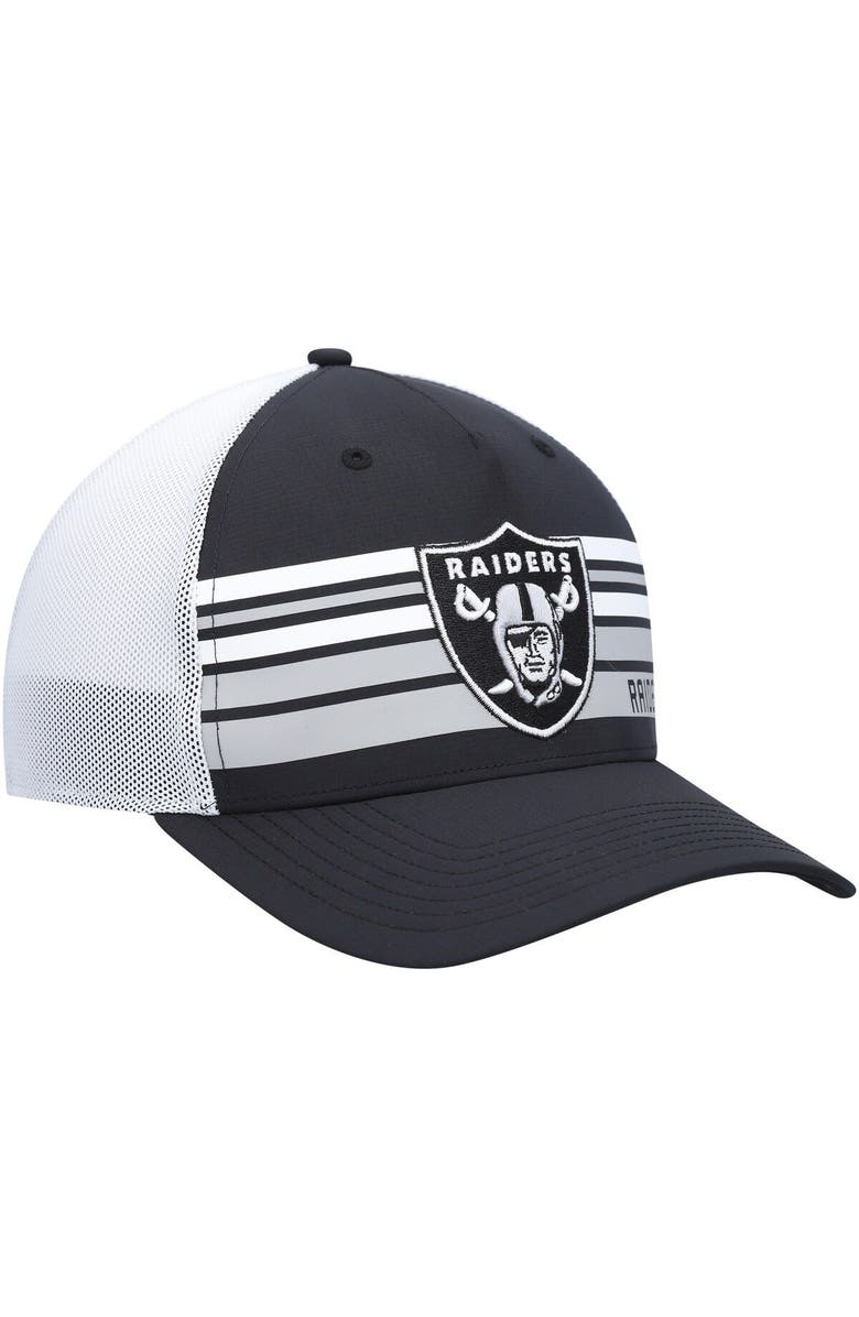'47 Men's '47 Black/White Las Vegas Raiders Altitude II MVP Trucker Snapback Hat, Alternate, color, 