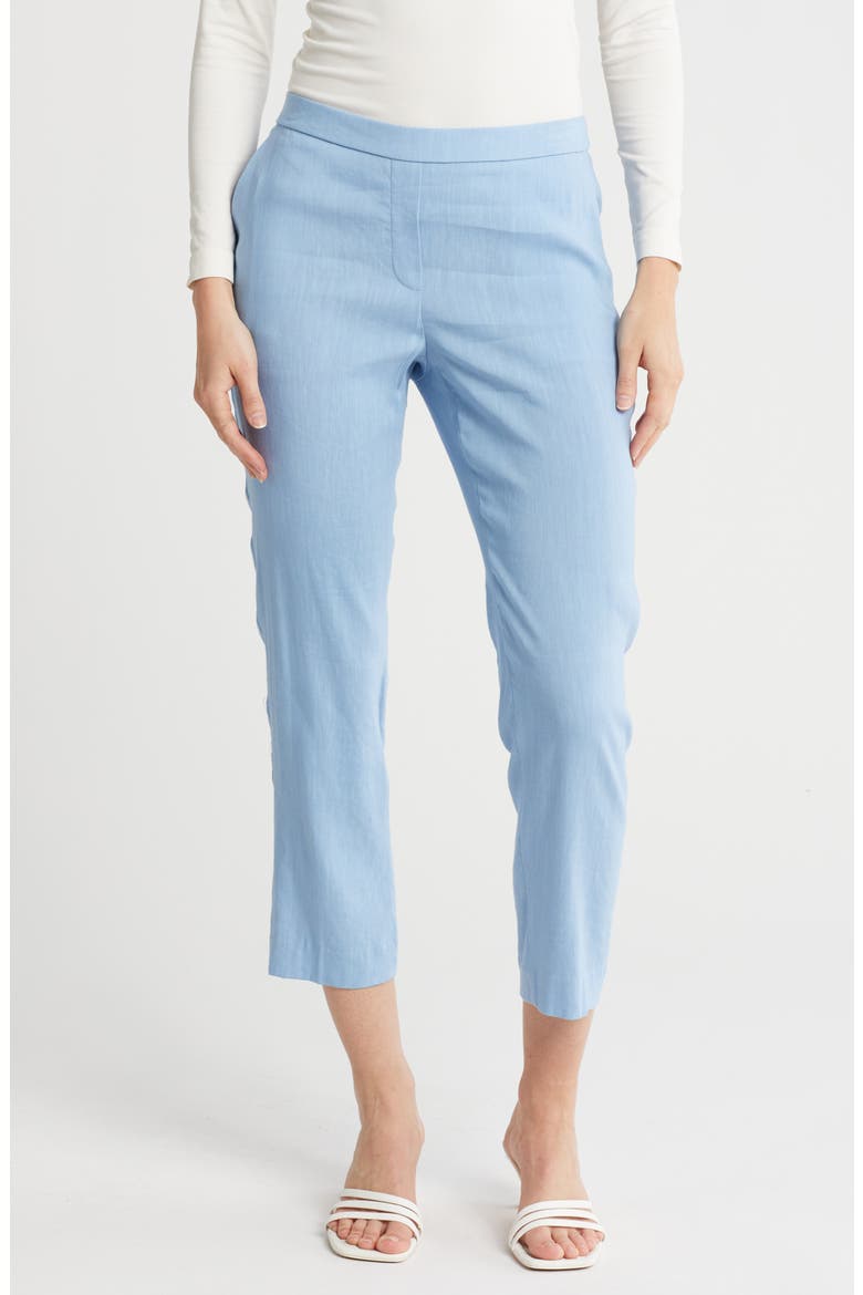 Treeca Stretch Linen Blend Pants, Main, color, BAY BLUE