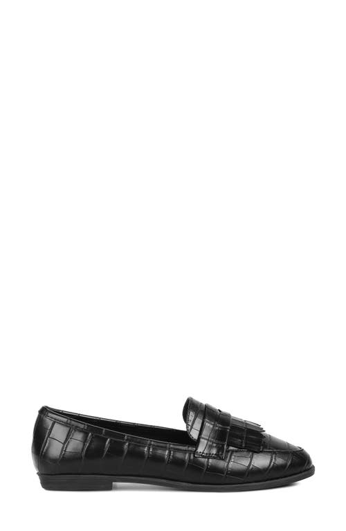 London Rag Pecker Fringe Loafer In Black