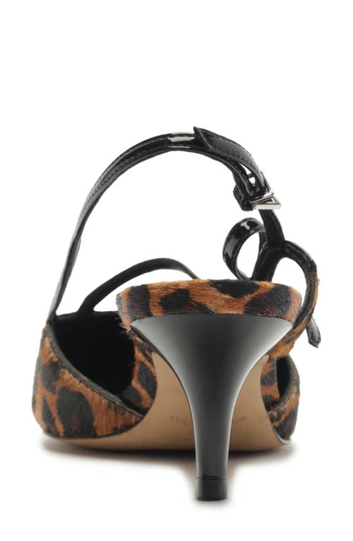 Arezzo Tessa Pointed Toe Slingback Pump In Animal Print
