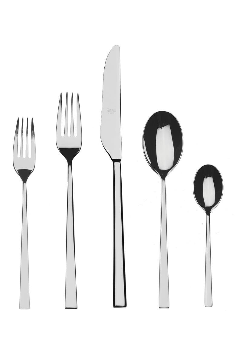 5-Piece Place Setting, Main, color, STAINLESS SHINY