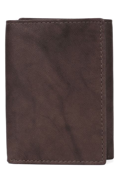 RFID Three-Fold Leather Wallet