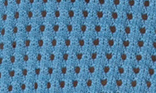 Akris Punto Chunky Cotton Mesh Boatneck Sweater In Medium Blue