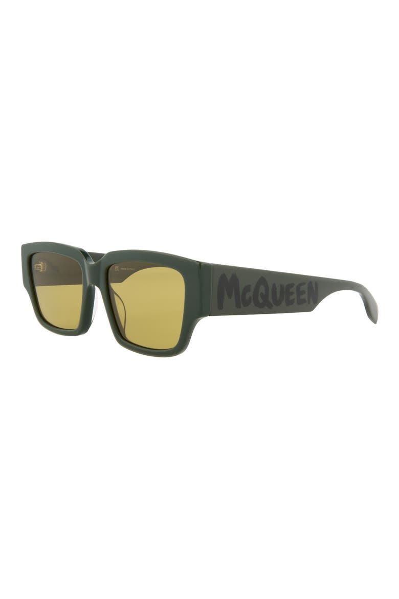 56mm Square Sunglasses, Alternate, color, GREEN YELLOW