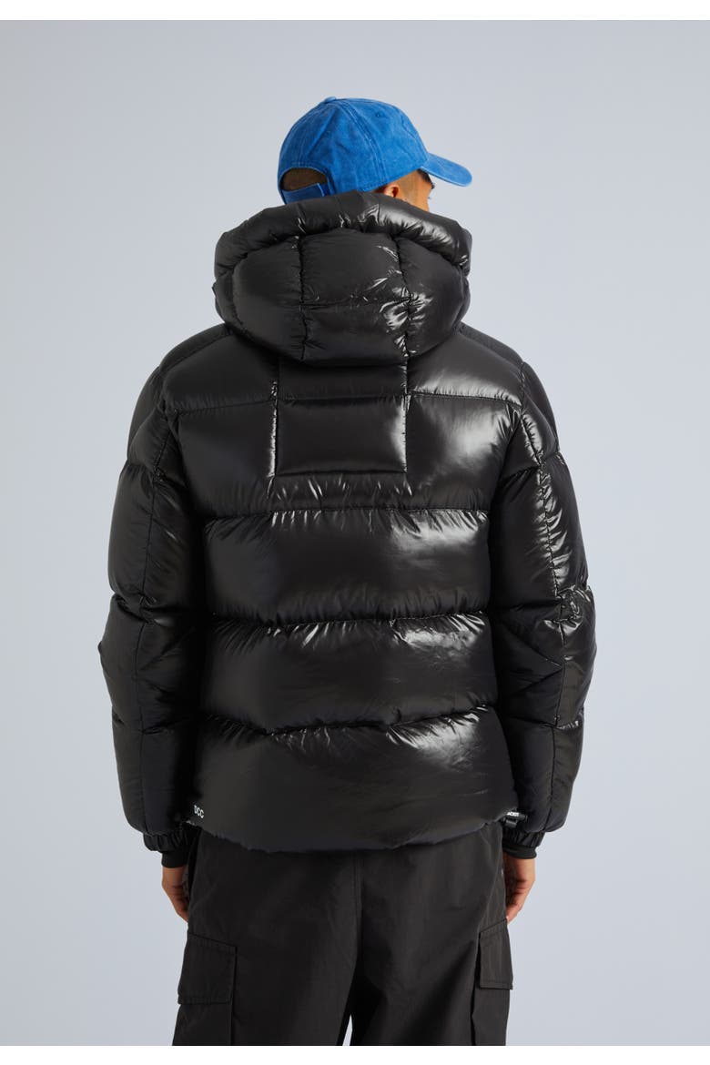 Quilted Hooded Puffer Jacket, Alternate, color, Black