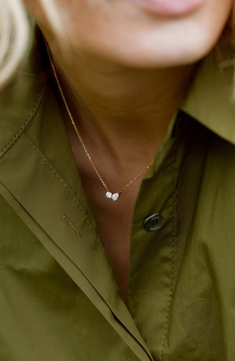 Kimai Duo Lab Created Diamond Necklace, Alternate, color, 