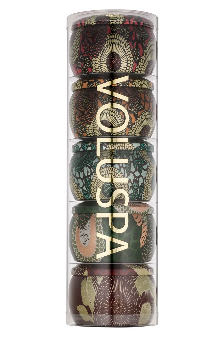 Japonica Set Of 5 Mini Tin Candles (Limited Edition) (Nordstrom Exclusive) $60 Value, Main, color, GREEN MULTI ASSORTED