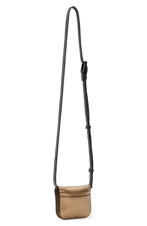 Allsaints Small Maeve Leather Crossbody Wallet In Brown