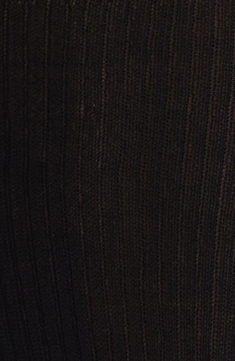 HIGH HEEL JUNGLE Show Pony Cotton Blend Rib Stirrup Socks, Alternate, color, Black