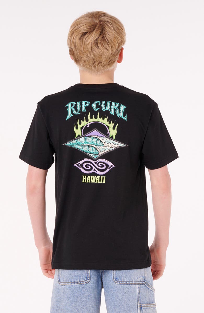 Rip Curl Kids' Dazed & Tubed Graphic T-Shirt, Alternate, color, Hawaii Black